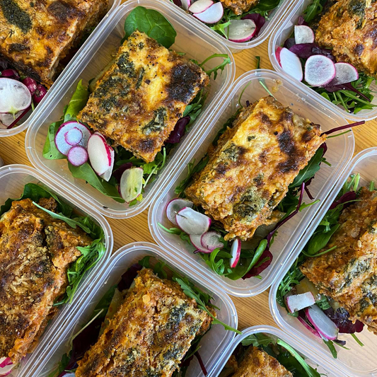 High Protein Cajun Chicken Lasagne. Greens