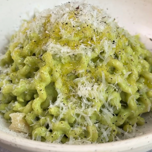 Broccoli Pesto Spirali Pasta. Feta