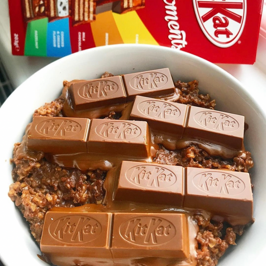 Kit Kat Peanut Butter Overnight Oats