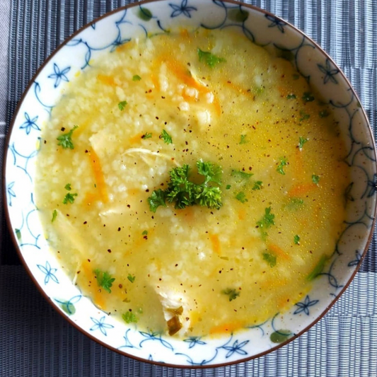Cosy Roast Chicken & Rice Soup