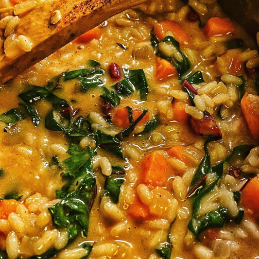 Butternut Squash Risotto. Parmesan Roasted Carrot Bites. Crispy Sage. Mascarpone