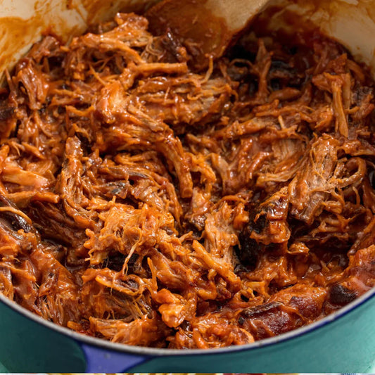 BBQ Pulled Pork & Cheese Enchiladas. Rainbow Slaw