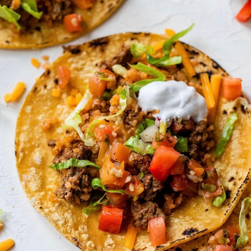 Steak Beef Taco Stuffed Baked Sweet Potato. Pico De Gallo Salsa.  (L)