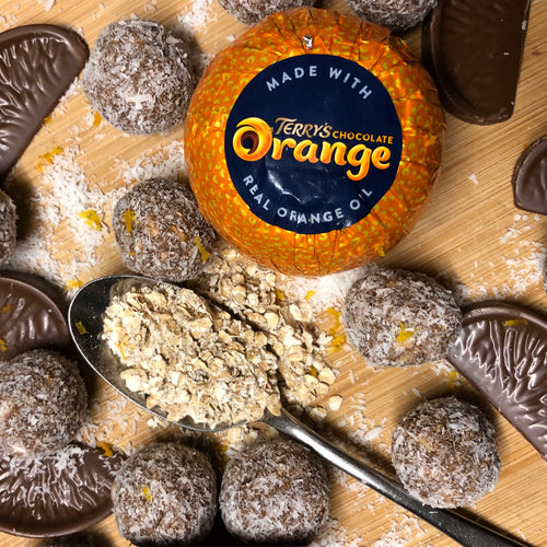 Chocolatey Orange Brownie Chunk Protein Balls