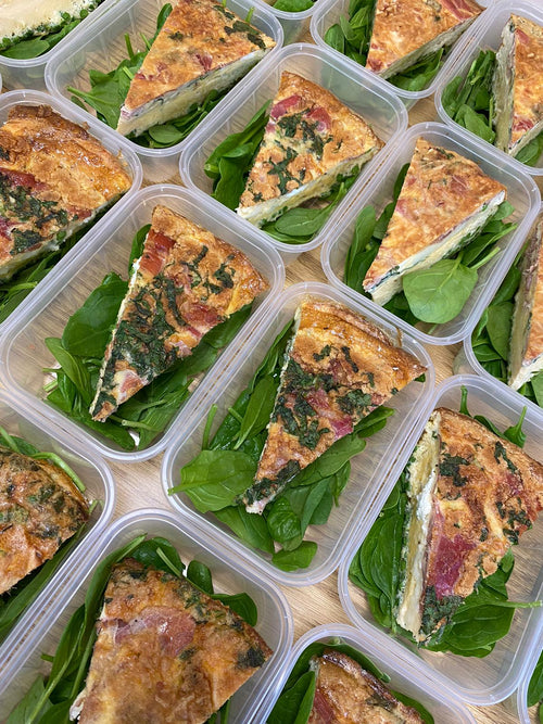 Chorizo, Cheese & Red Onion Spanish Frittata