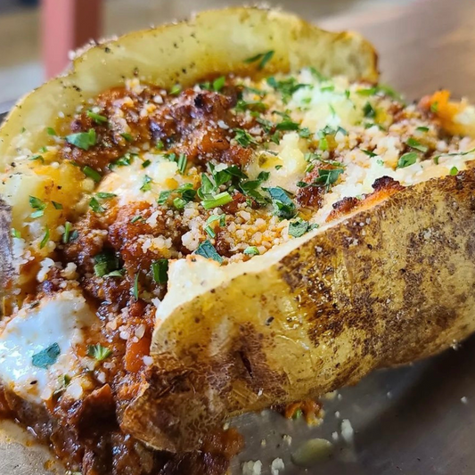 Loaded Boston Beans Baked Potato with Cheese