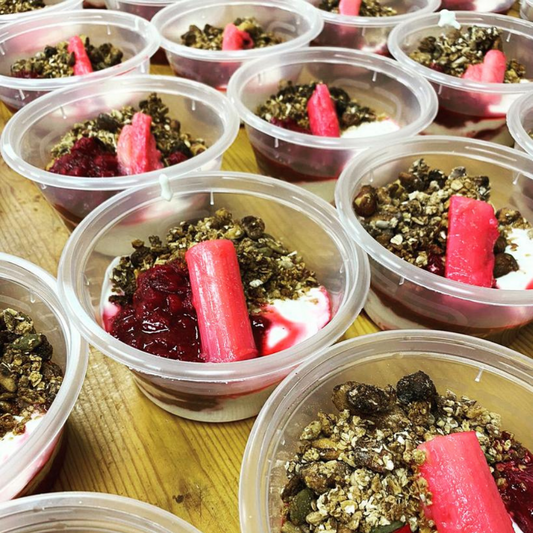 Rhubarb Fool Granola Pot
