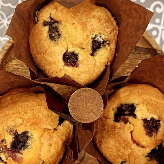 Lemon & Blueberry Muffins. Streusel Topping